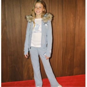 NWT ABERCROMBIE KIDS LIGHT BLUE SET WITH DETACHABLE FAUX FUR